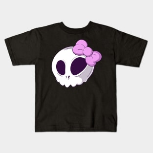 Cute Girl Skull with Bow Kids T-Shirt